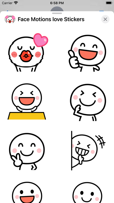 Face Motions love Stickers Screenshot