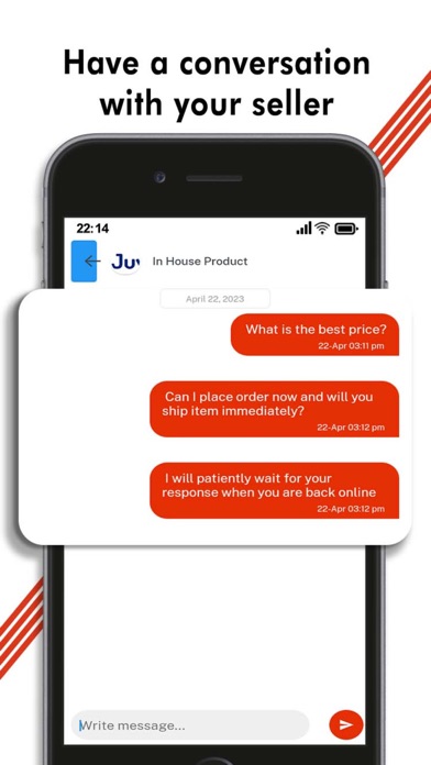JUVYI - Online marketplace Screenshot