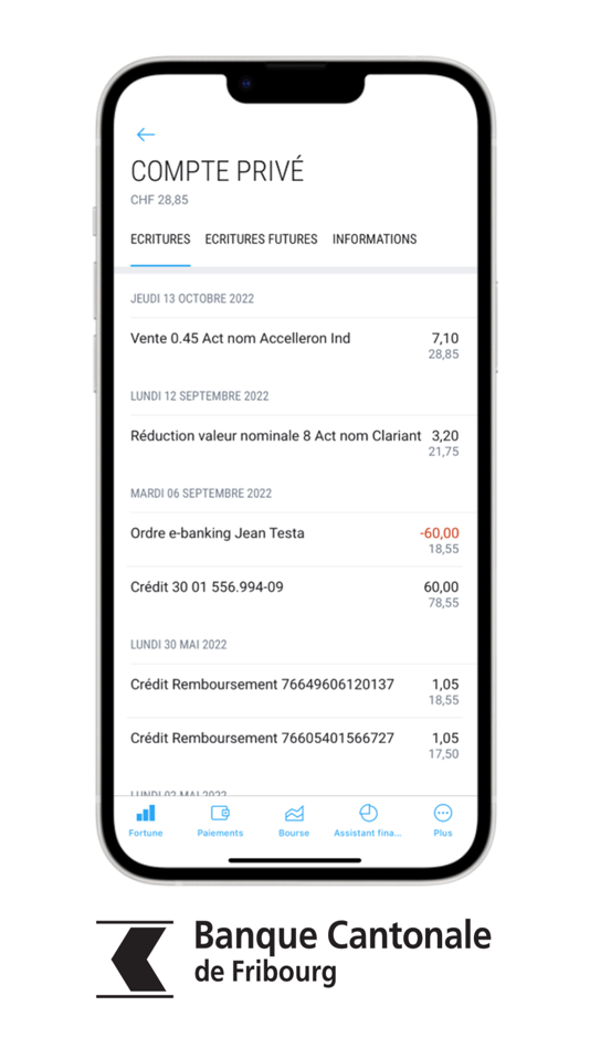 #4. BCF Mobile Banking (iOS) 由: Banque Cantonale de Fribourg