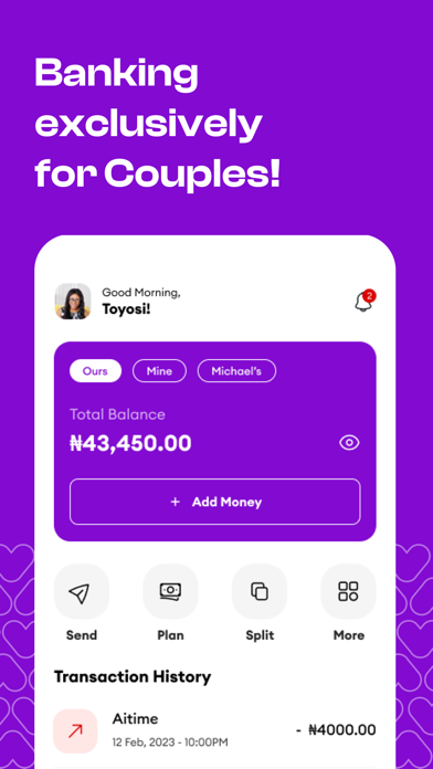 Yunite - Banking for Couples Screenshot