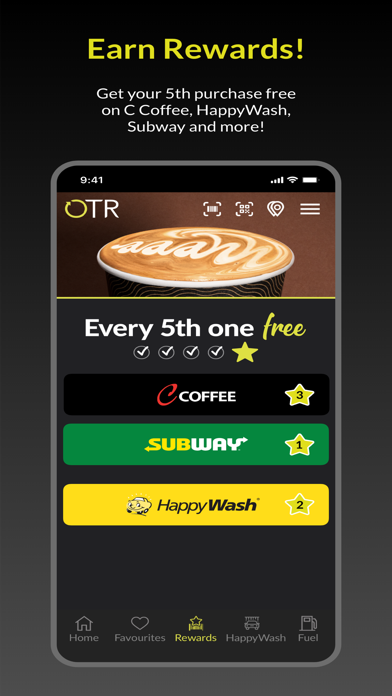 OTR App - Coffee & Fuel Deals Screenshot