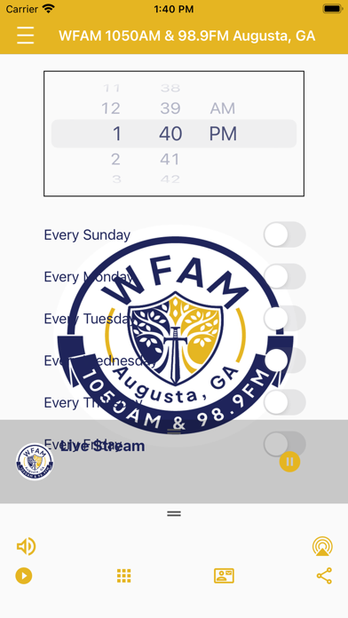 WFAM AM1050 & FM98.9 Radio Screenshot