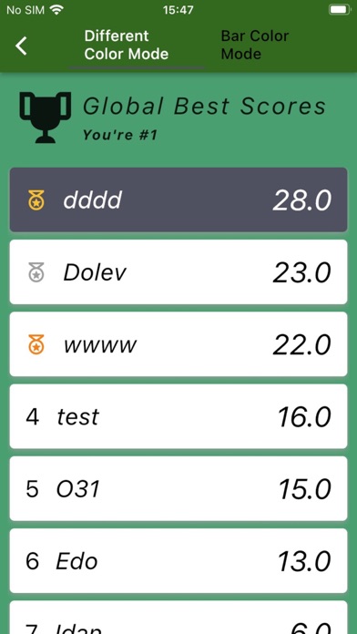 Color Sense Test Screenshot