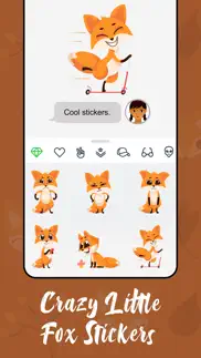 crazy little fox stickers iphone screenshot 4