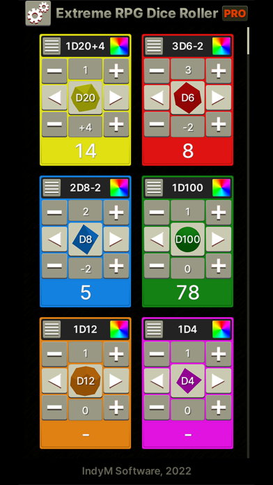 Extreme RPG Dice Roller Screenshot