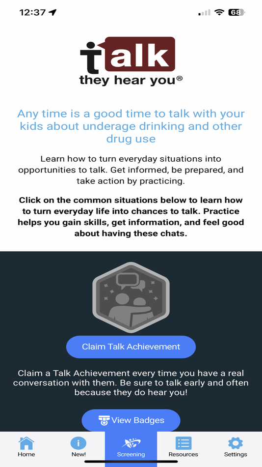 #1. Talk. They Hear You. Campaign (iOS) بواسطة: SAMHSA