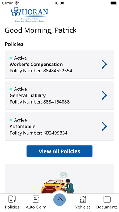 Horan Insurance Screenshot