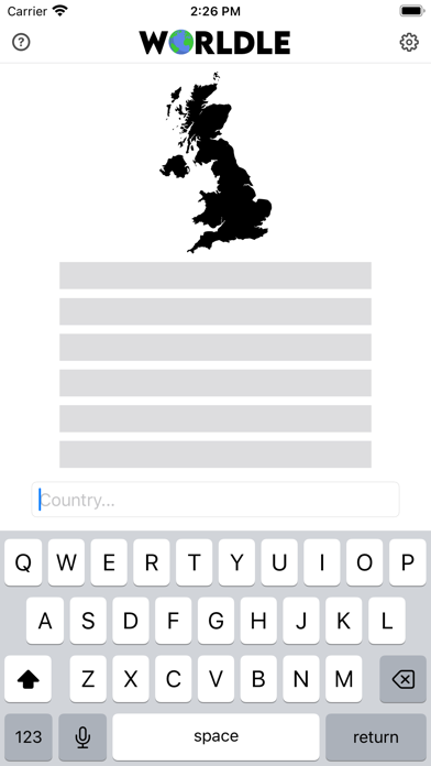 Worldle - Country Guess Screenshot