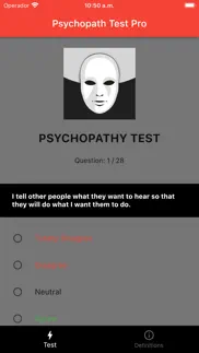 psychopathy test pro iphone screenshot 2