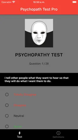 Game screenshot Psychopathy Test Pro apk