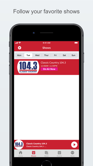 Classic Country 104.3 Screenshot
