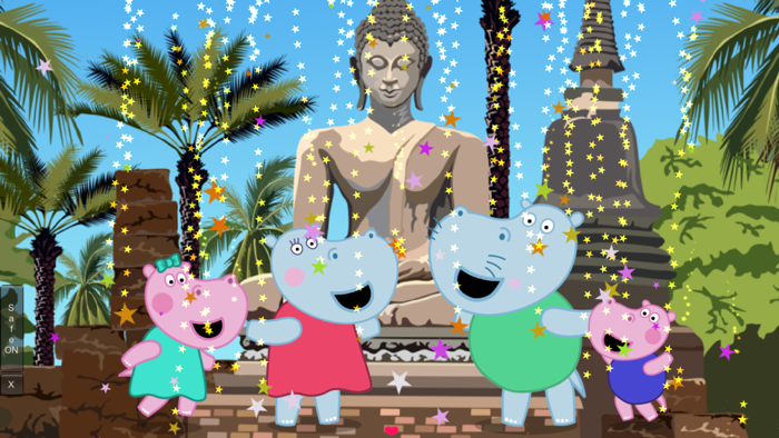 Hippo in Airport Fun travel