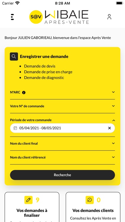 WIBAIE : Espace Après Vente