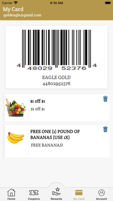 Gold Eagle Market Rewards Screenshot