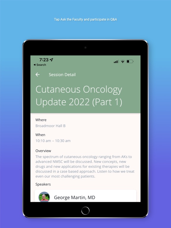 Maui Derm Meetings iPad screenshot 4 - Education app