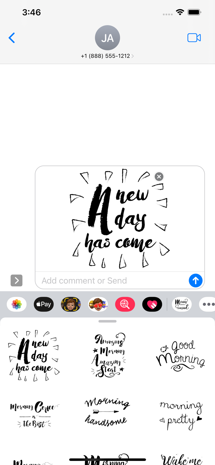 Good Morning Stickers Message