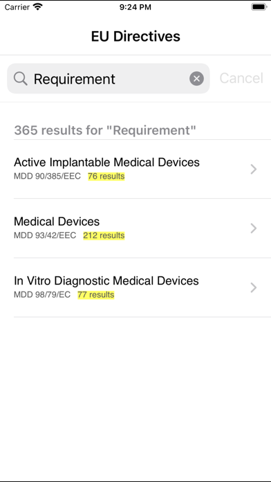 Medical Device Directive Screenshot