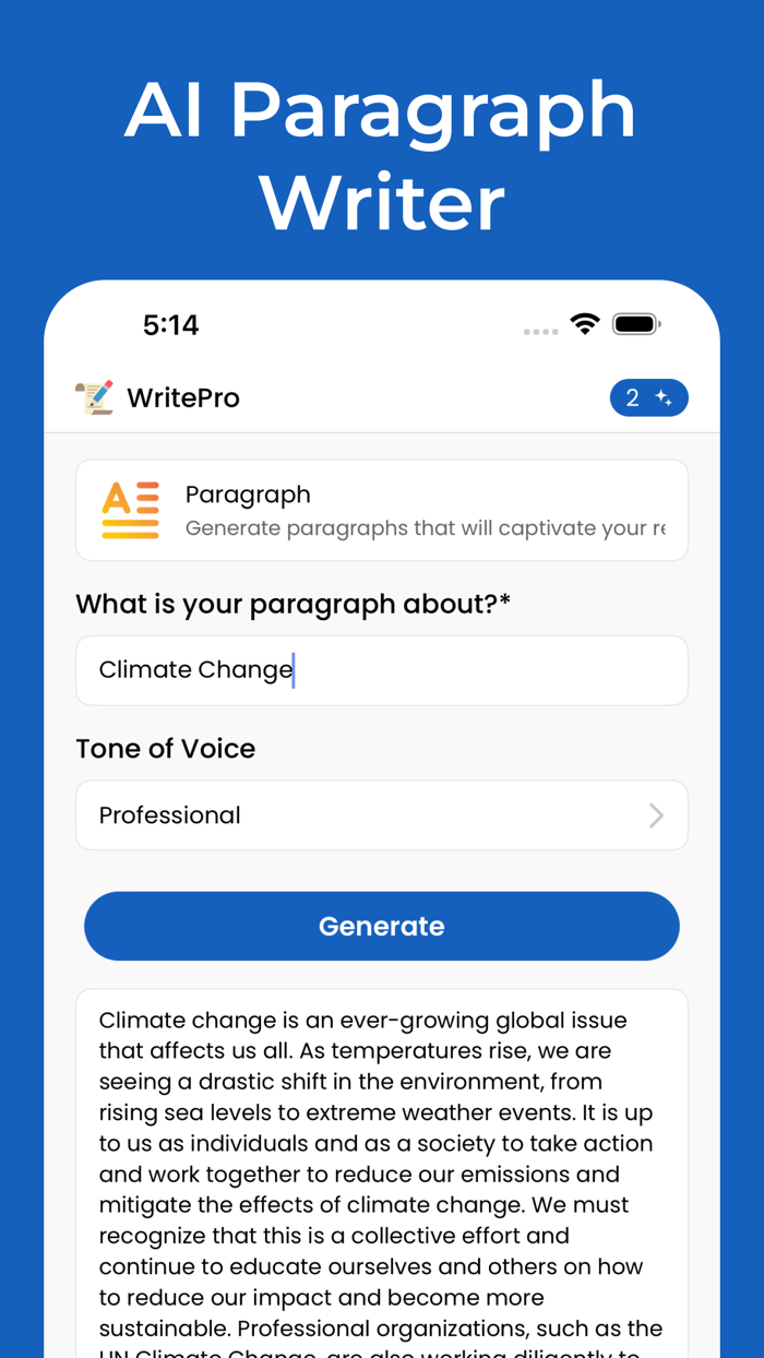 AI Writing - WriterPro