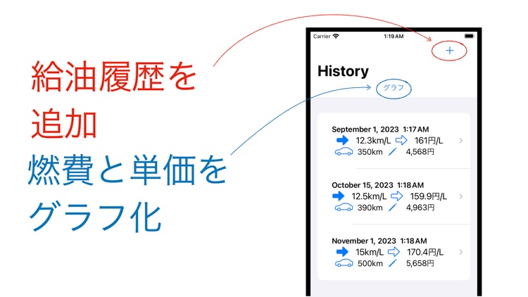 給油記録アプリ