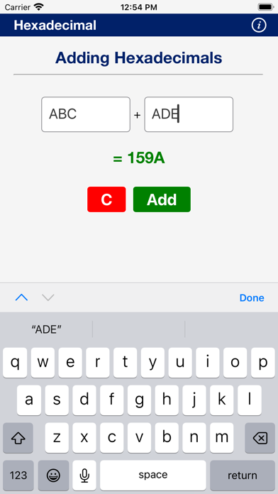 Screenshot #2 pour Hex Calculator App
