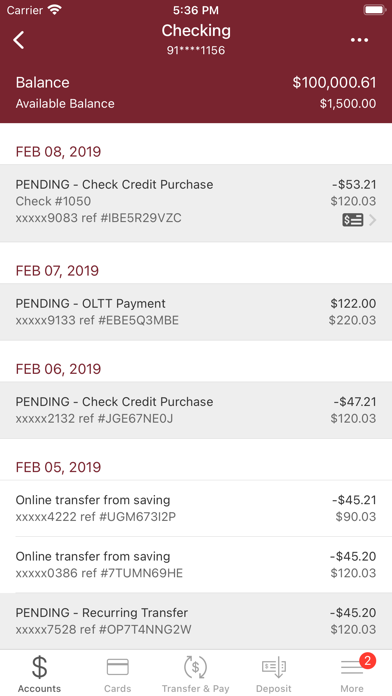 Hancock County Savings Bank Screenshot