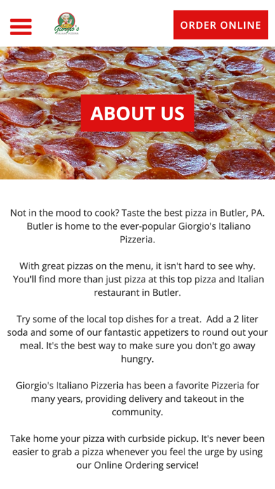 Giorgio's Italiano Pizzeria Screenshot