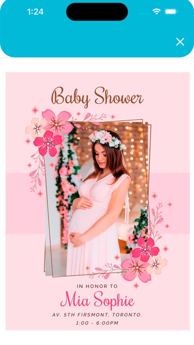 Baby shower invitation Screenshot