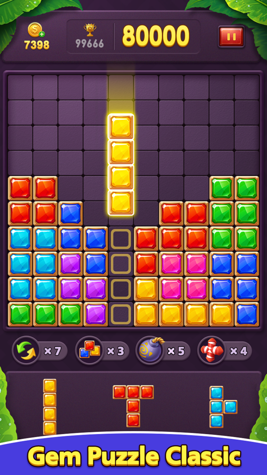 #1. Gem Block Puzzle: Brain Game (iOS) By: Colorful Days