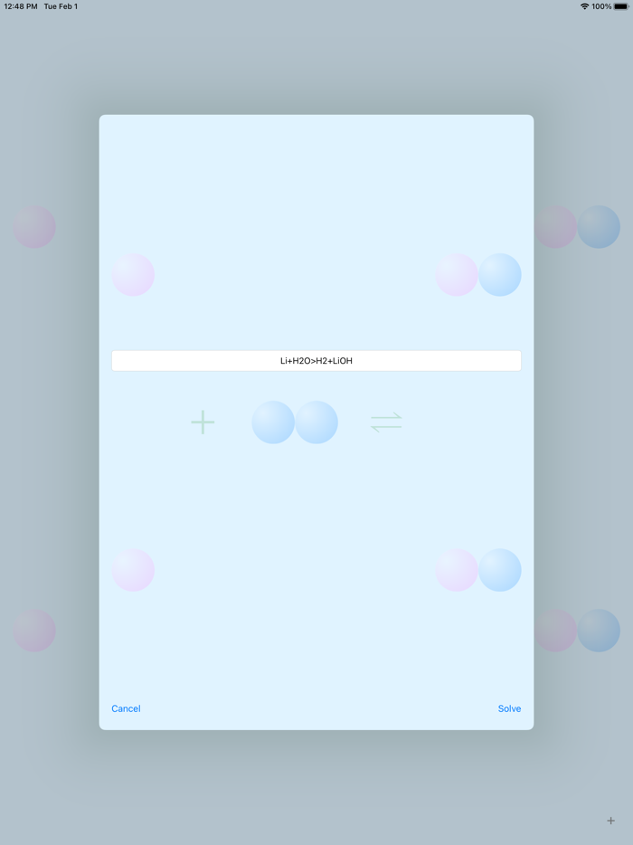 Interactive Equation Balancer