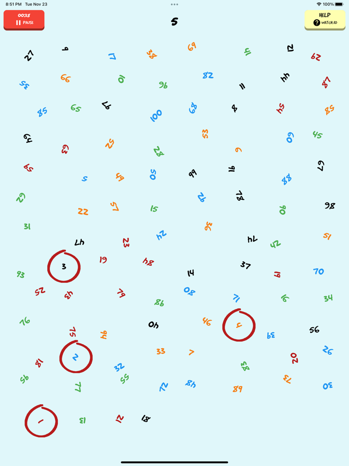 Find 100 - Find the number