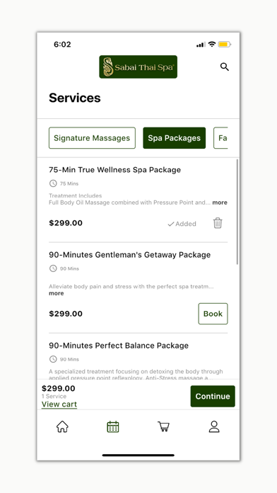 Sabai Thai Spa Screenshot