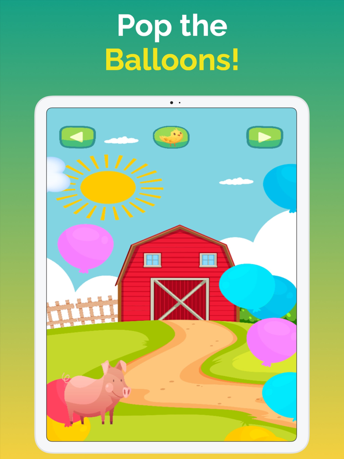 Pop Balloons with Animals