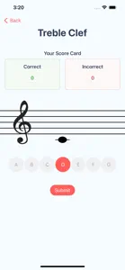 Treble Sight Reading screenshot #2 for iPhone