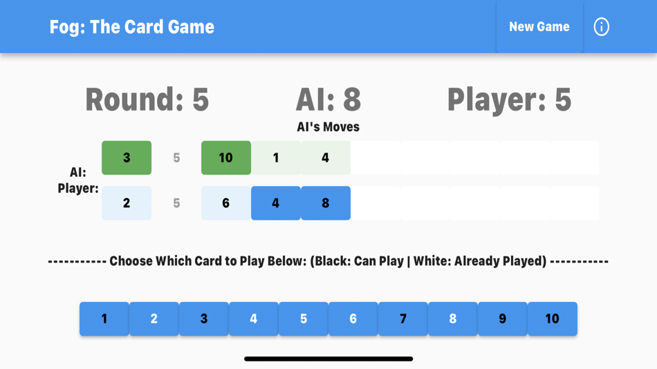 #3. Fog: Card Game (iOS) 由: Charles Wu