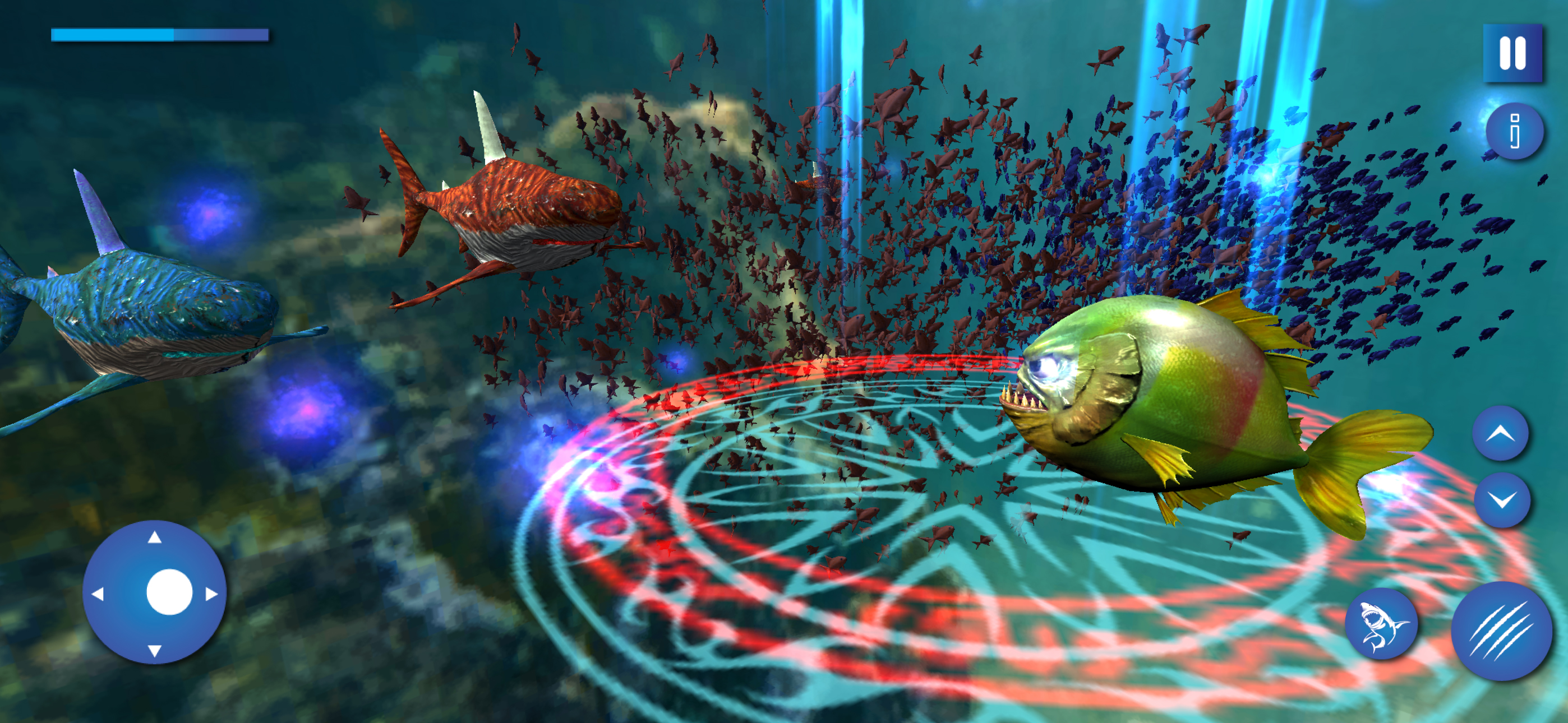 Ferocious Piranha Fish Escape