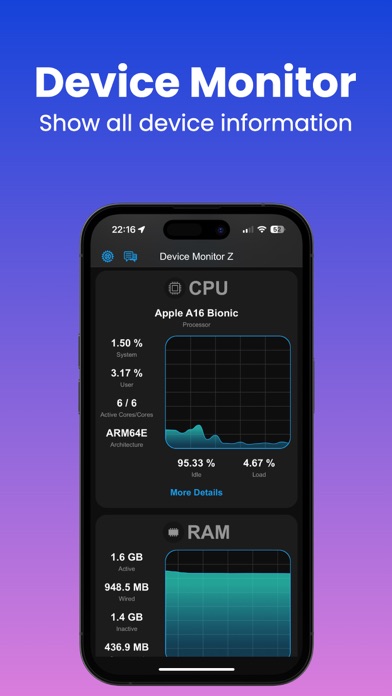 Device Monitor Z: CPU x RAM OSのおすすめ画像4