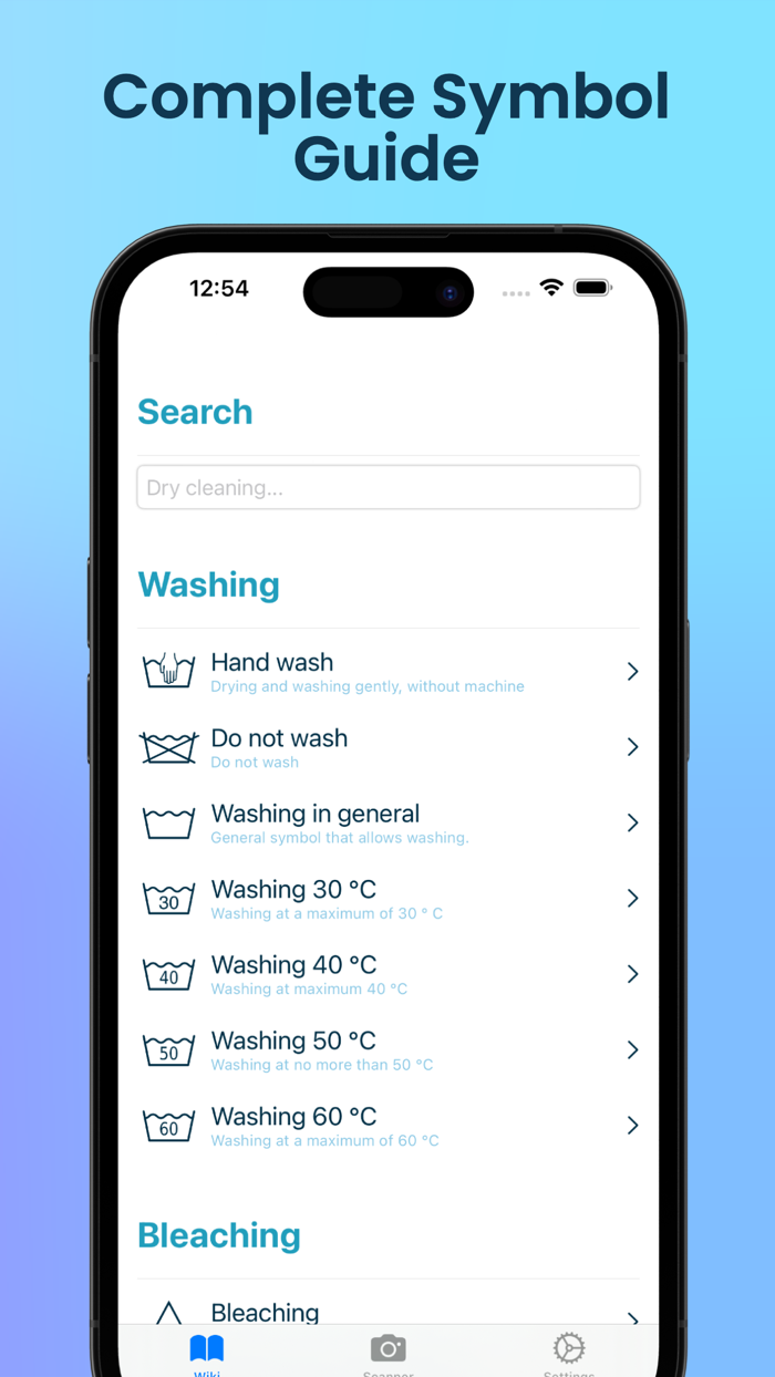 Laundry Symbols AI Scanner