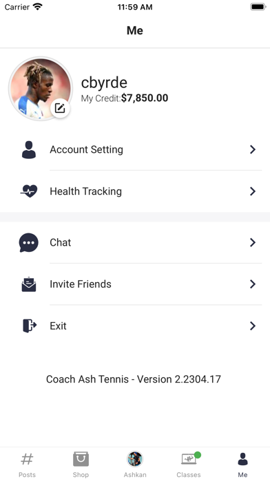 Coach Ash Tennis Screenshot