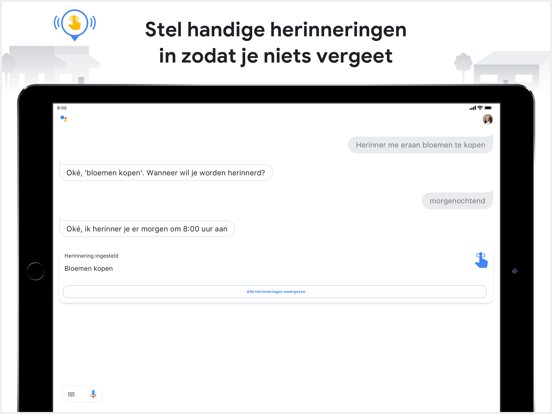 De Google Assistent iPad app afbeelding 3