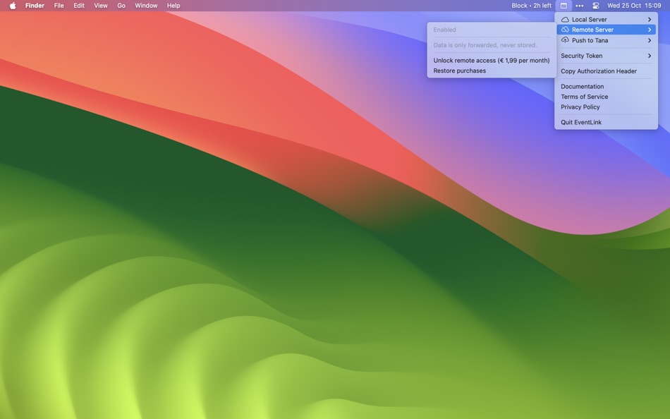 #3. EventLink - Local Calendar API (macOS) 由: Andre Foeken