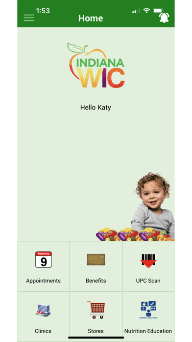 Indiana WIC Screenshot