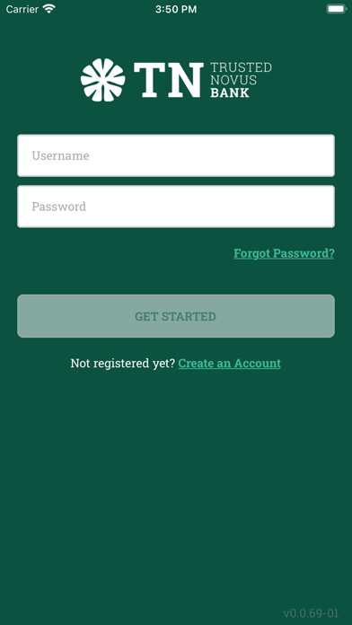 Trusted Novus Bank Cards Screenshot