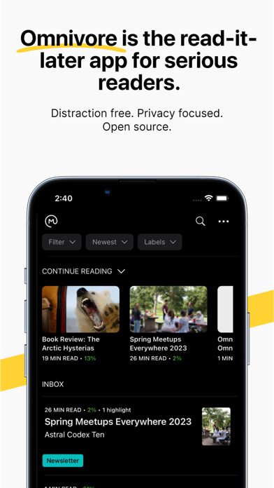 Screenshot #1 pour Omnivore: Read-it-later