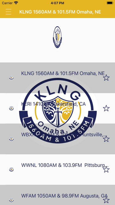 KLNG AM1560 & FM101.5 Radio Screenshot