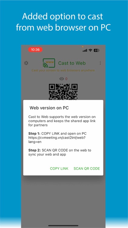 Cast to Web - Phát màn hình screenshot-7