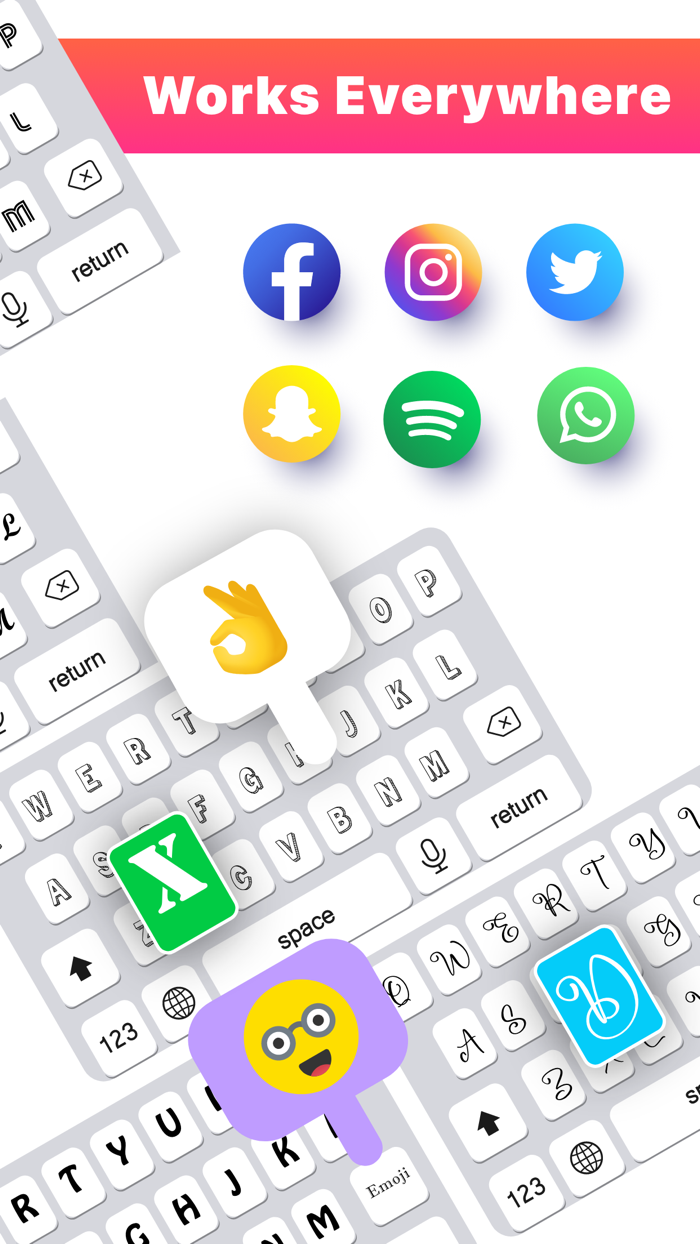 Fonts for iPhone Keyboard Art