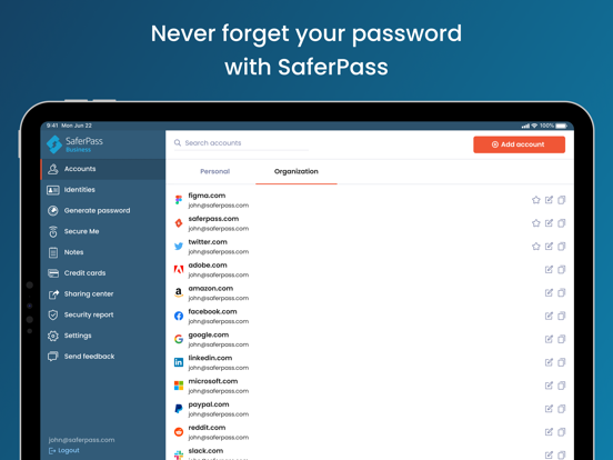 Screenshot #4 pour SaferPass Business