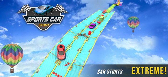 Crazy Sports Car Stunt Racing