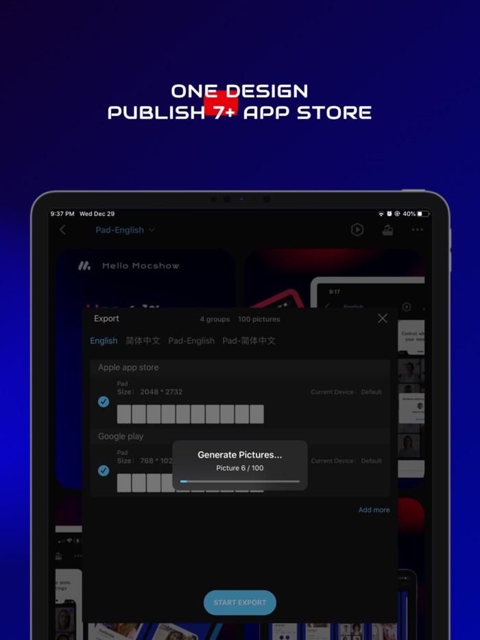 Mocshow-App screenshot design