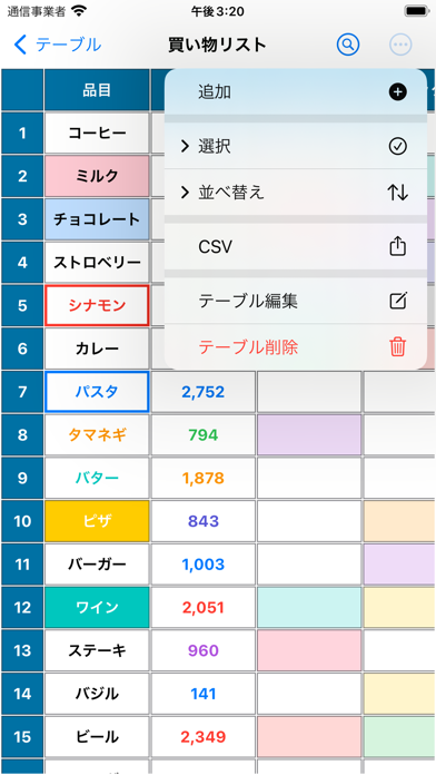 表作成 表メモ - スプレッドシート 表作成 表計算 メモ帳のおすすめ画像2